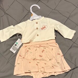 Carter's Cream and Pink Kids Matching Set